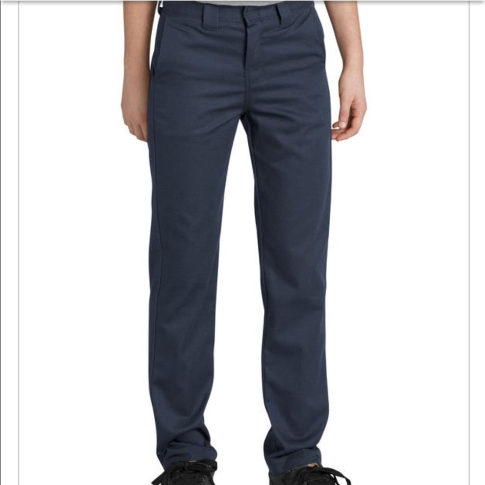 Boys' FLEX Slim Fit Taper Leg Flex Pants, Navy